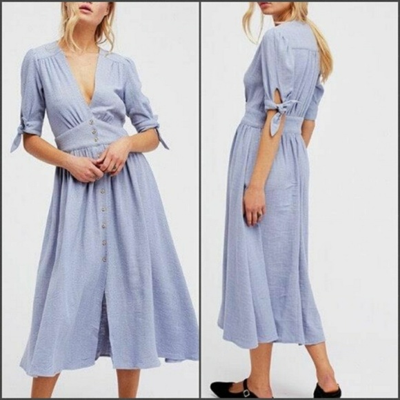Free People Dresses New Free People Love Of My Life Midi Button Dress Poshmark